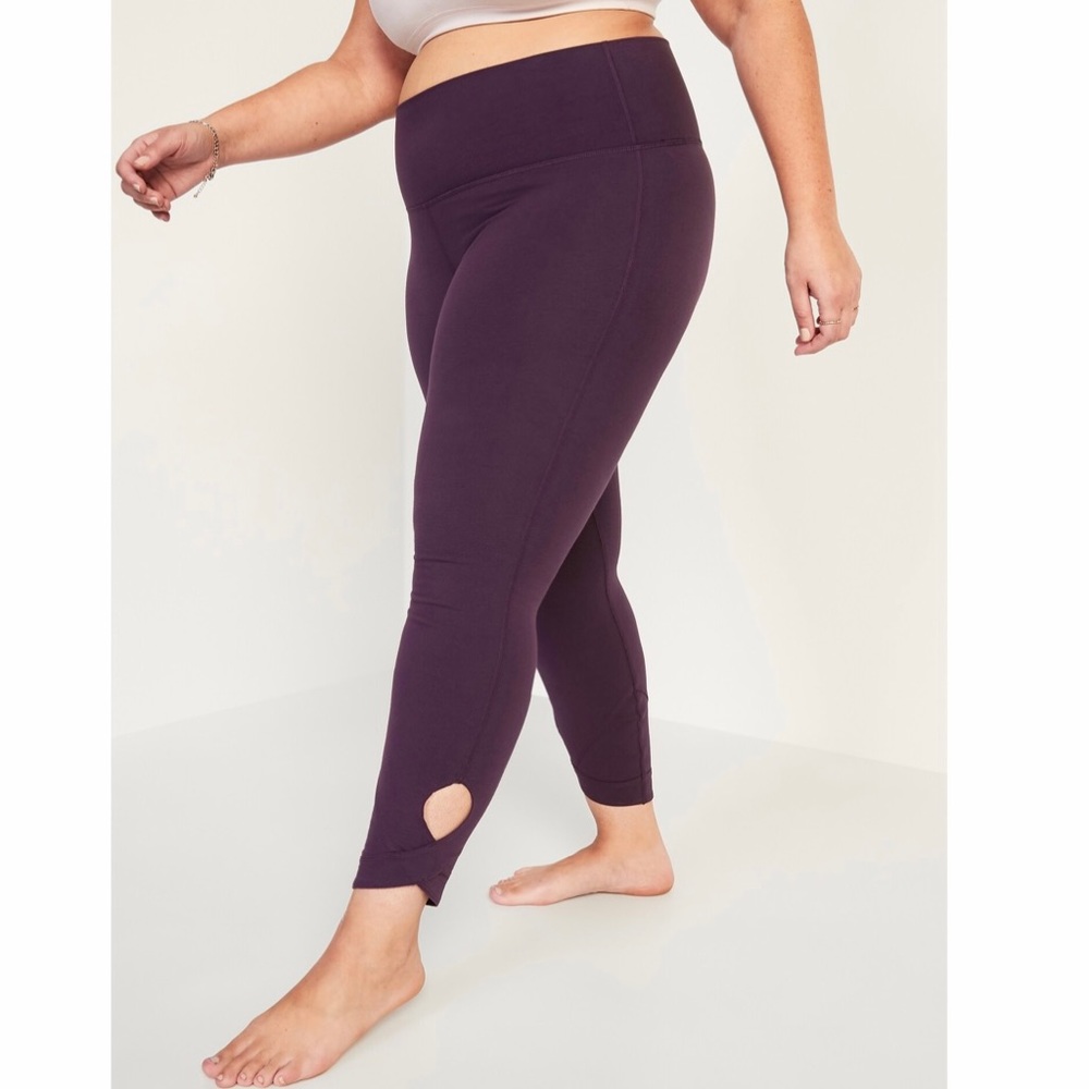 High-Waisted 7/8-Length Leggings Old Navy Purple
